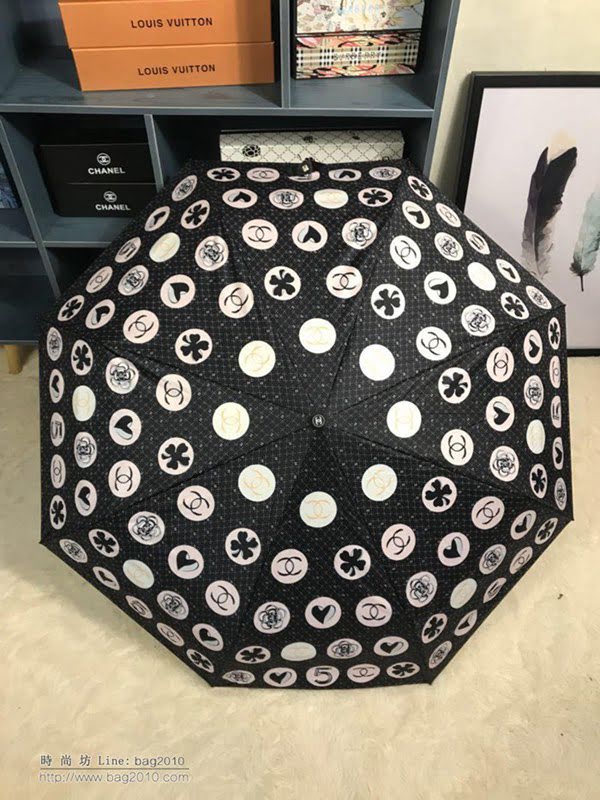 CHANEL香奈兒傘 年度巔峰之作 心形圖案 晴雨傘 防曬隔熱 防紫外線  zm1085